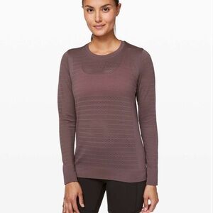 Lululemon Breeze By Long Sleeve Cherry Cola Size 6 Small